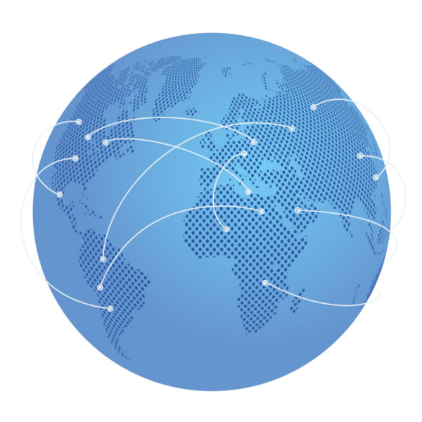 Un mundo con conexiones digitales.